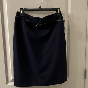 Liz Claiborne Career Collection Navy Belted Pencil Skirt